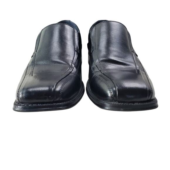JF J. Ferrar DASH Dress Shoes Mens 10.5 M Black Flux Leather Squared Toe Office - Picture 2 of 12